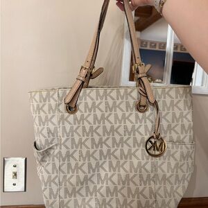 Michael Kors Beige Tote Bag